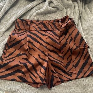 White House black market animal print shorts